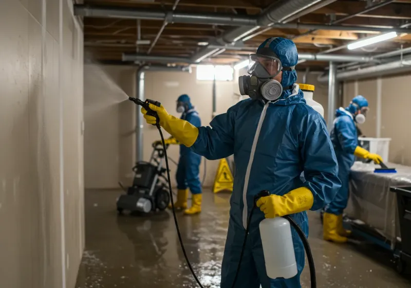 Basement Sanitization and Antimicrobial Treatment process in Stowe, VT